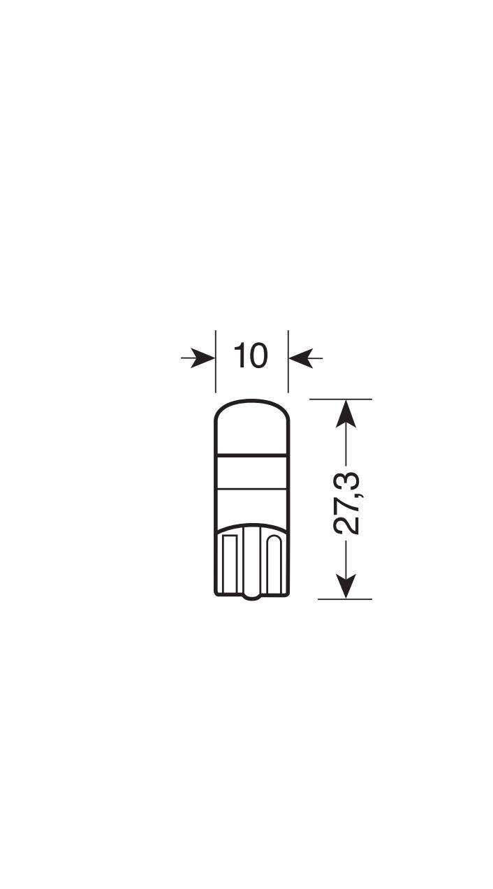 Pilot 10/32V Led Series 1 SMD x 1 chip - (T10) - W2,1x9,5d - 20 pz - Scatola - Bianco - Doppia polarità - Resistenza incorporata