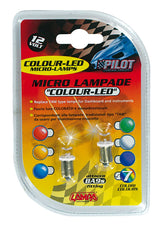 Pilot 12V Micro lampada 1 Led - (T4W) - BA9s - 2 pz - D/Blister - Multicolour