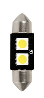 Pilot Hyper-Led 6 2 x3 chips C5W 10x36 mm SV8,5-8 1 pz Bianco Resistenza inc
