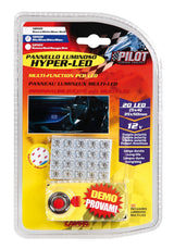 Pilot 12V Hyper-Led - Pannello 20 Led - 35x50 mm - 1 pz - D/Blister - Blu