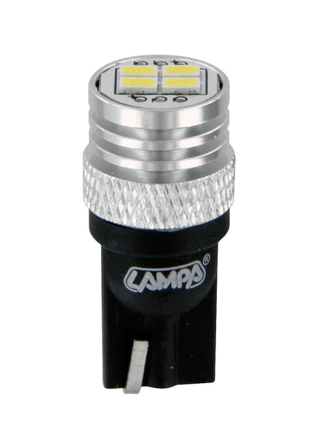 12V Mega-Led 12 4 Smd x 3 chips T10 W2,1x9,5d 2 pz Bianco Doppia polarità 58525