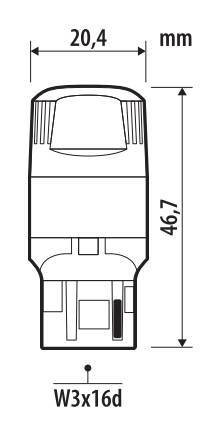 Pilot 12V Ultra-Lumen Series - (W21W) - W3x16d - 2 pz - Scatola - Bianco - Doppia polarità - Resistenza incorporata