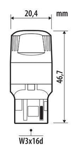 Pilot 12V Ultra-Lumen Series - (W21W) - W3x16d - 2 pz - Scatola - Bianco - Doppia polarità - Resistenza incorporata