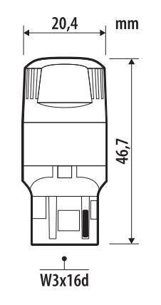 Pilot 12V Ultra-Lumen Series - (WY21W) - W3x16d - 2 pz - Scatola - Arancio - Doppia polarità - Resistenza incorporata