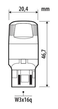 Pilot 12V Ultra-Lumen Series - (W21/5W) - W3x16q - 2 pz - Scatola - Bianco - Doppia polarità - Resistenza incorporata
