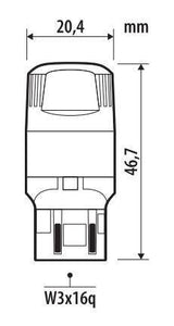 Pilot 12V Ultra-Lumen Series - (W21/5W) - W3x16q - 2 pz - Scatola - Bianco - Doppia polarità - Resistenza incorporata