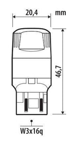 Pilot 12V Ultra-Lumen Series - (WY21/5W) - W3x16q - 2 pz - Scatola - Arancio - Doppia polarità - Resistenza incorporata
