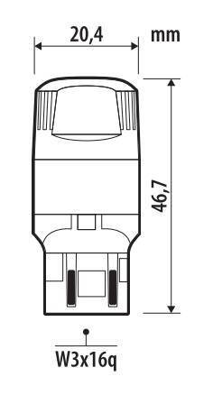 Pilot 12V Ultra-Lumen Series - (WY21/5W) - W3x16q - 2 pz - Scatola - Arancio - Doppia polarità - Resistenza incorporata