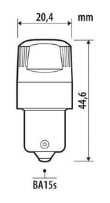Pilot 12V Ultra-Lumen Series - (P21W) - BA15s - 2 pz - Scatola - Bianco - Doppia polarità - Resistenza incorporata