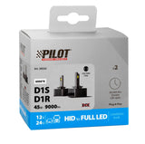 Pilot 12-24V Lampade a Led per conversione fari Xenon - (D1S-D1R) - 35W - 2 pz - Scatola