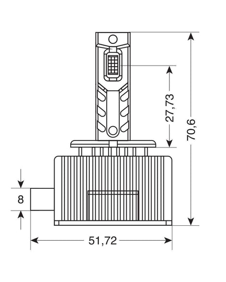 Pilot 12-24V Lampade a Led per conversione fari Xenon - (D3S-D3R) - 35W - 2 pz - Scatola