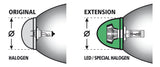 Lampa Copertura protettiva faro maggiorata -  95 mm 59402