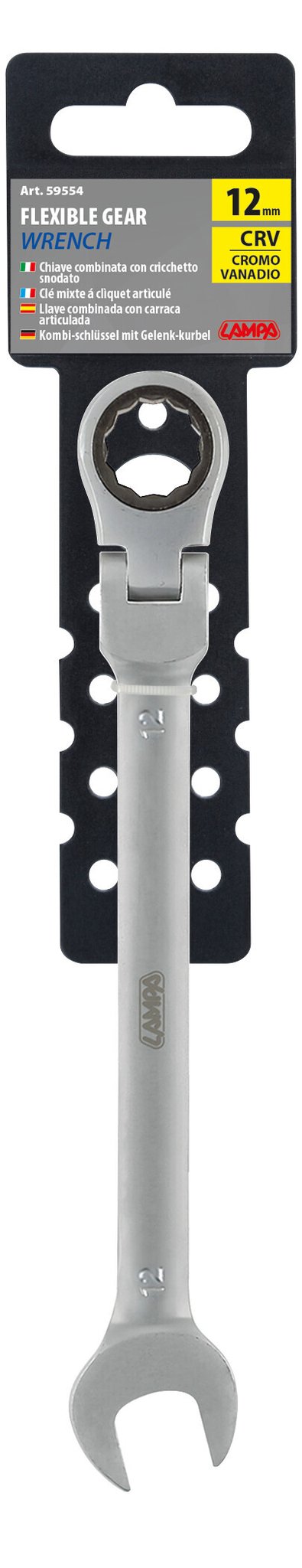 Lampa Kombinationsschlüssel mit Knickratschwengel 12 mm