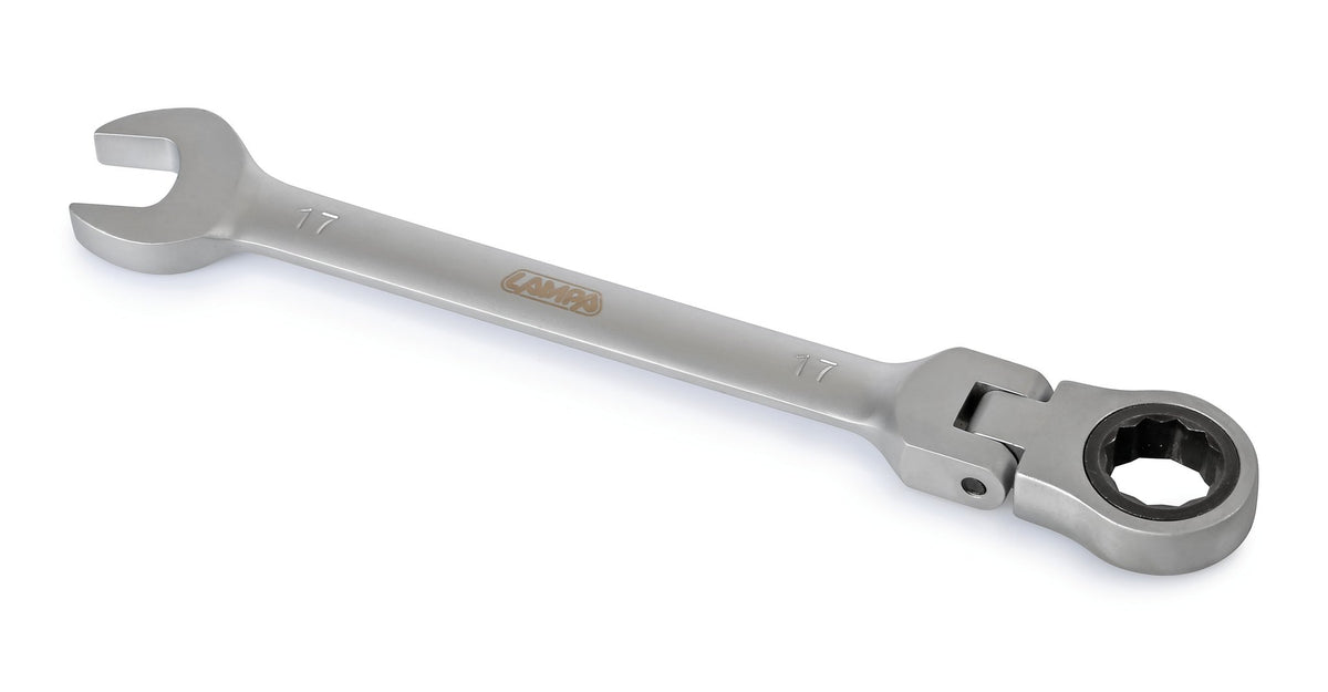 Lampa Chiave combinata con cricchetto snodato - 17 mm 59560