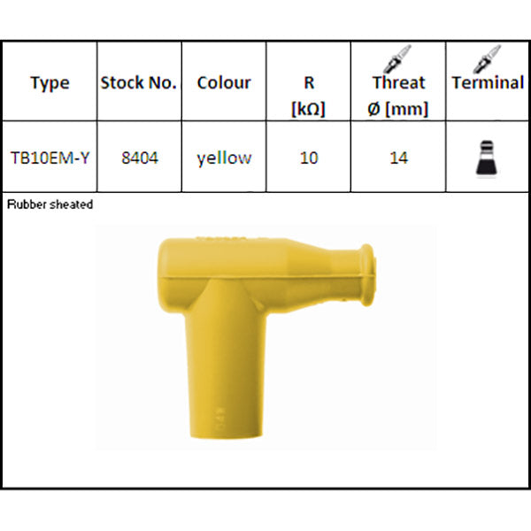 NGK TB10EM-Y Attacco Candela Giallo