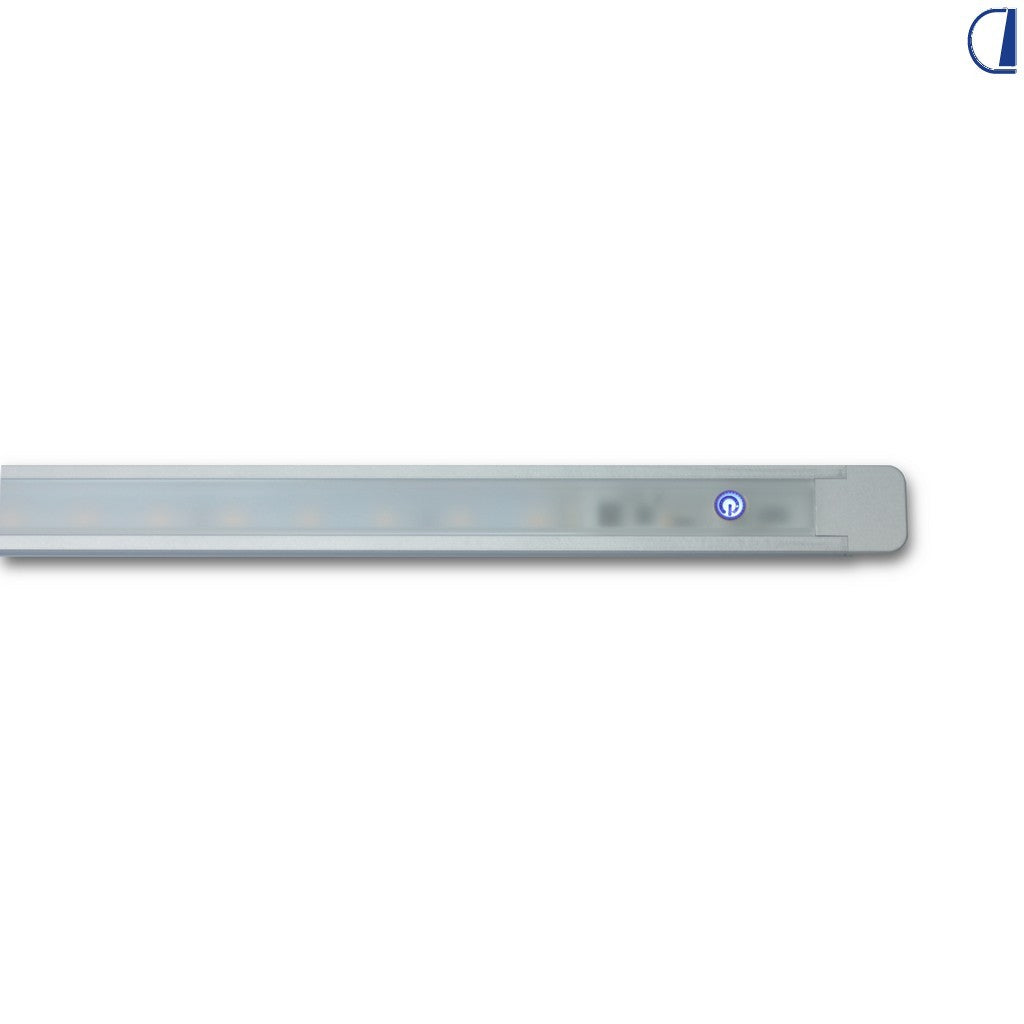 Barra LED da incasso in alluminio con luce notturna blu