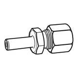 GOK Giunto dritto in ottone per tubo rigido 10 mm e tubo 8 mm