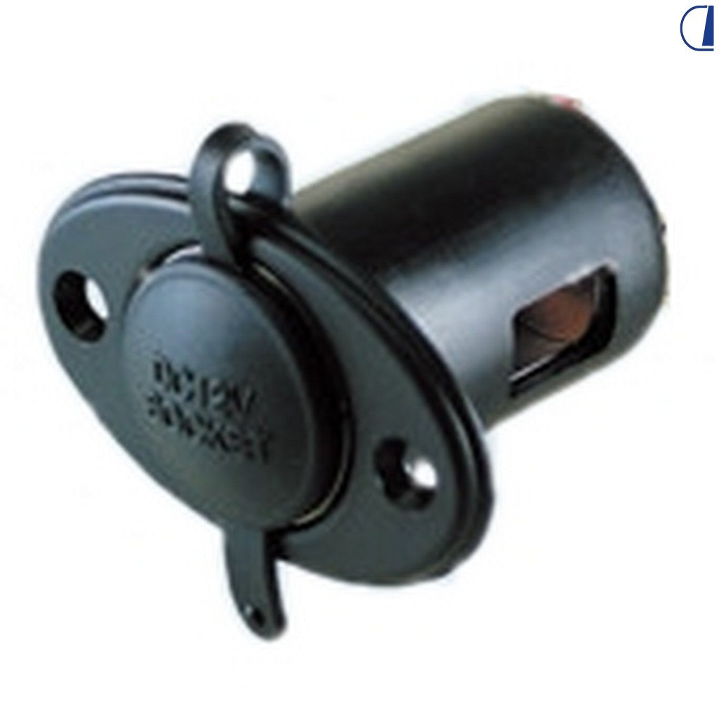 Di-Tec Presa a muro 12V UNI da incasso con coperchio