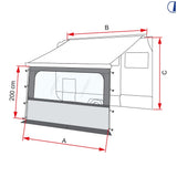 Fiamma Blocker Pro 400 Parete Frontale per Tendalino 200 cm