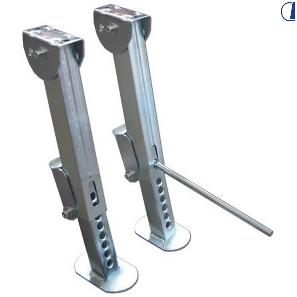 Di-Tec Coppia piedini stabilizzatori in acciaio zincato 29–45 cm