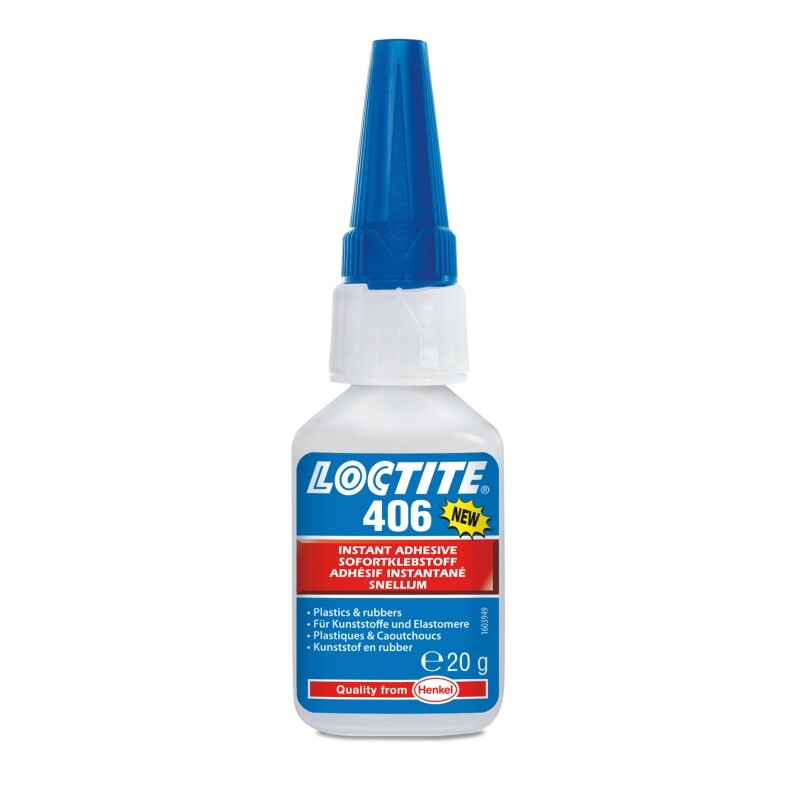 LOCTITE® 406 - 20 g di adesivo istantaneo a polimerizzazione rapida, bassa viscosità, universale