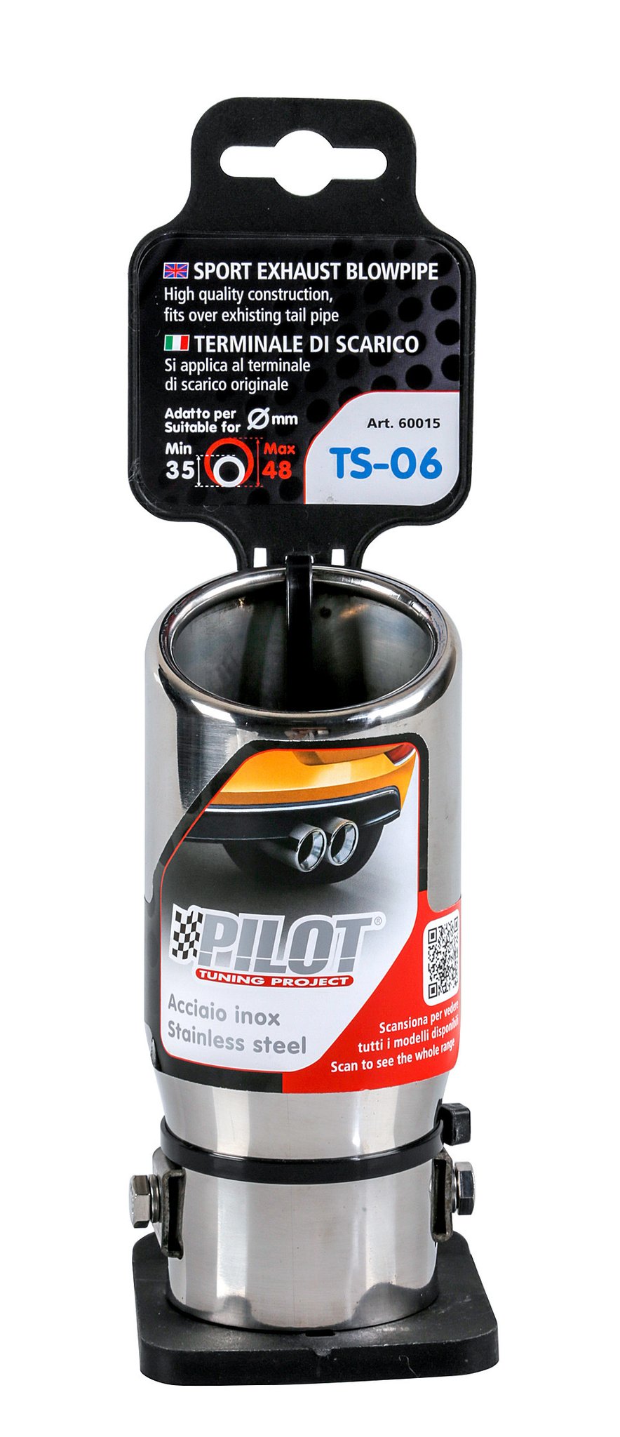 Pilot Terminale di scarico auto Taglio Diagonale TS-06