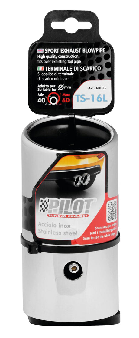 Pilot Terminale di scarico auto Taglio Diagonale TS-16 L