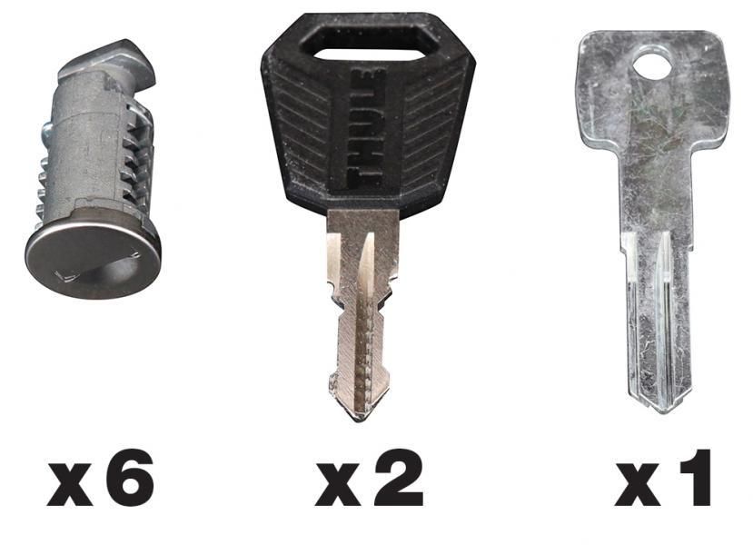 Thule 450600 Set mit 6 One Key System Schlössern