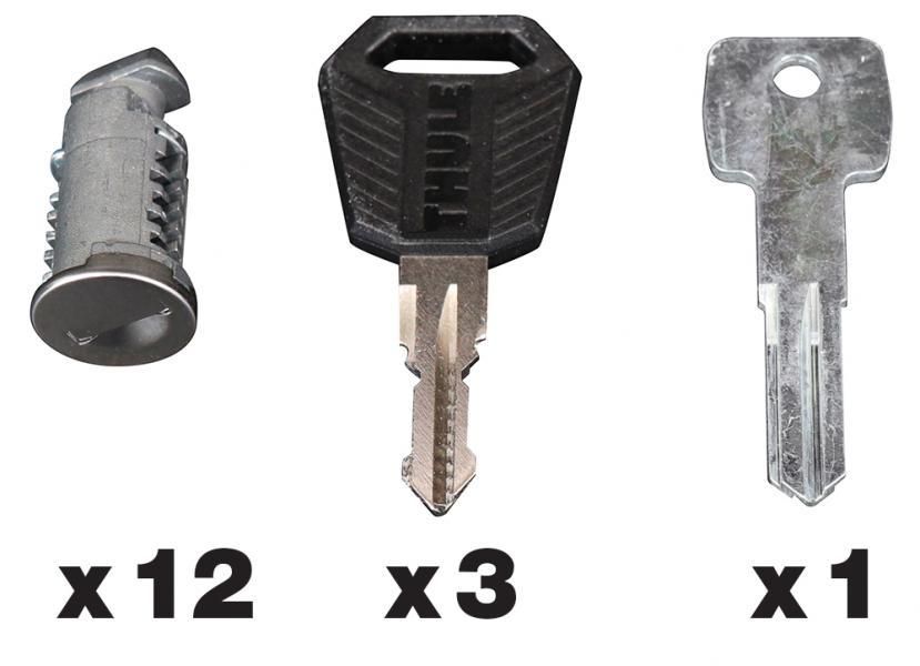 Thule 451200 Juego de 12 cerraduras One Key System