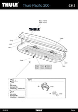 Thule Box da tetto auto Pacific 200 nero 400 litri 631215