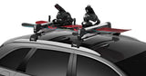 Portaesquís de techo Thule SnowPack Extender para 5 pares, color plateado