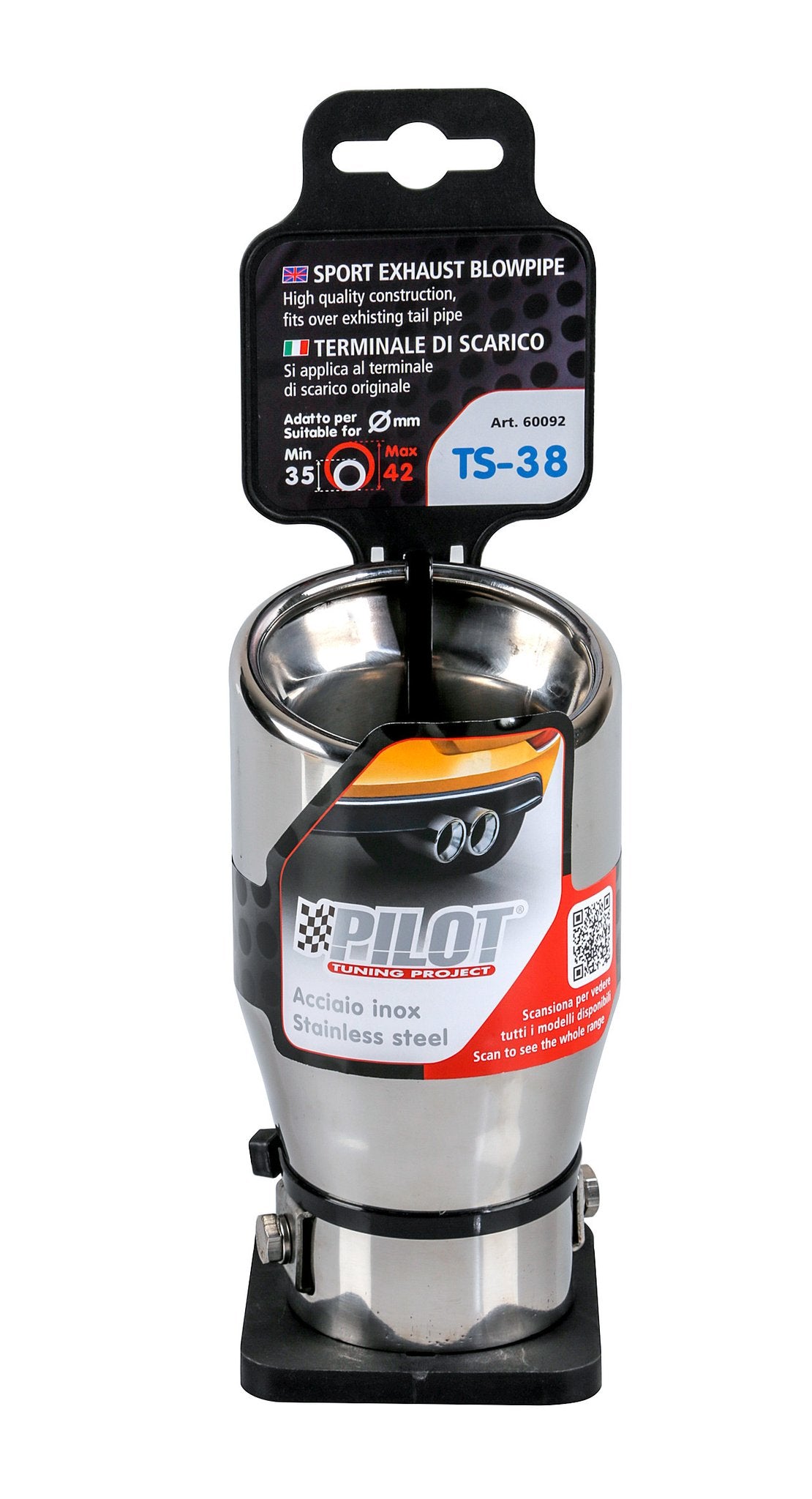 Pilot Terminale di scarico auto Taglio Diagonale TS-38