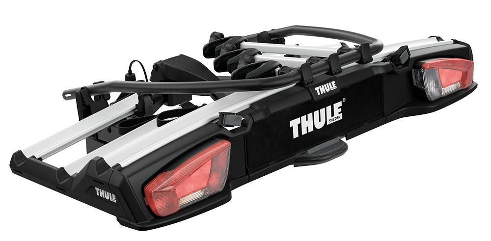 Portabicicletas Thule 939000 VeloSpace XT para 3 bicicletas con barra de remolque de 13 pines