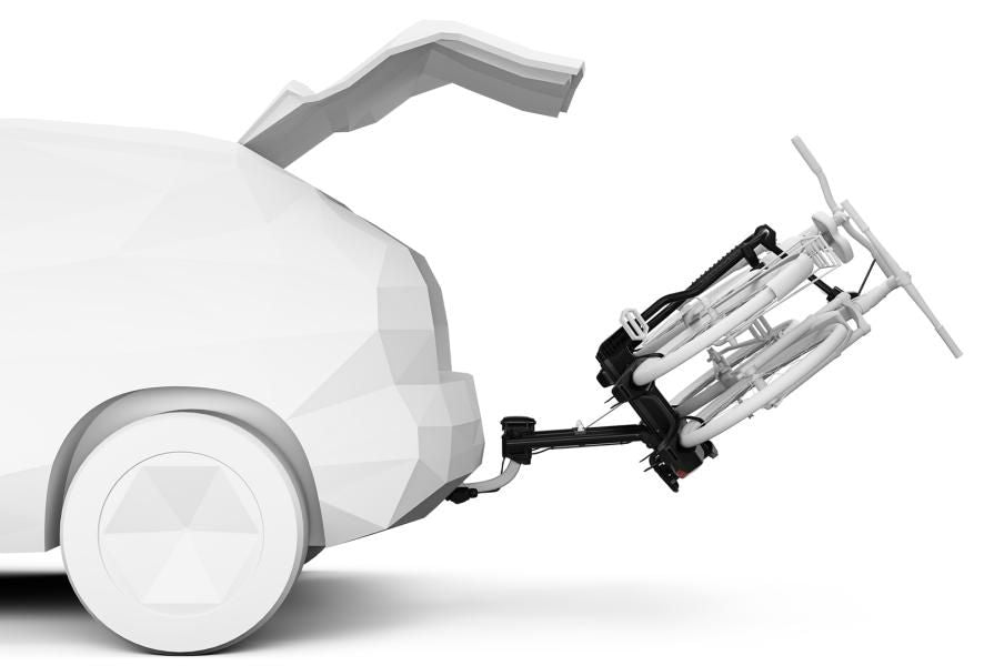 Thule EasyFold 3 Fahrradträger für 2 Fahrräder mit 13-poliger Anhängerkupplung