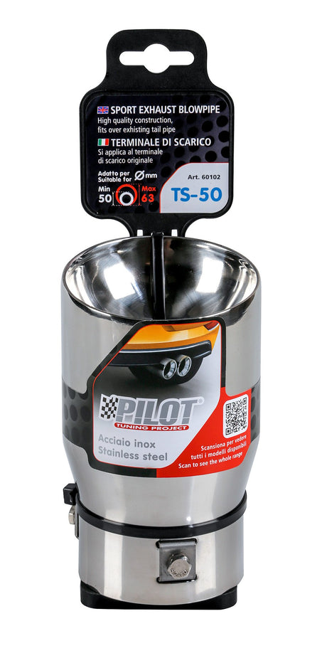 Pilot Terminale di scarico auto Taglio Diagonale TS-50