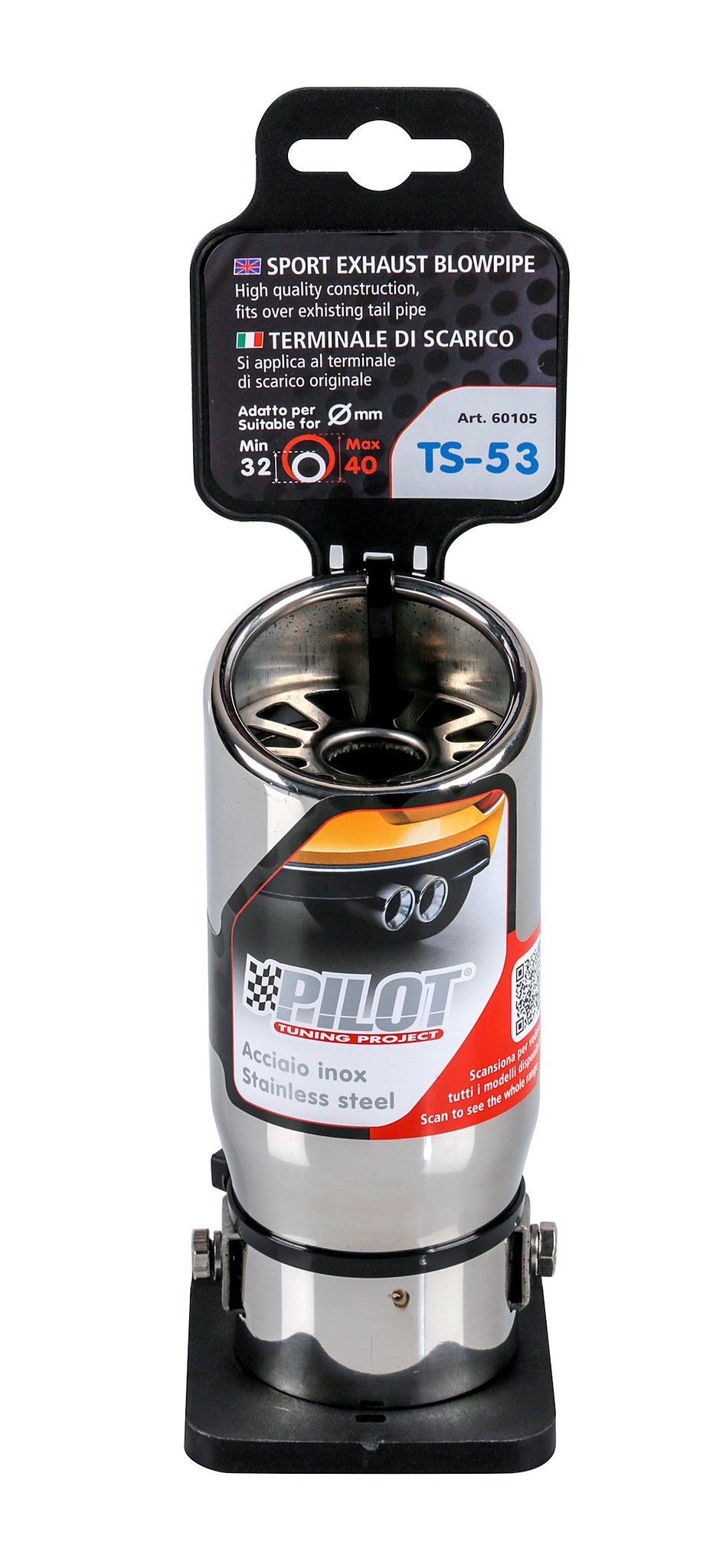 Pilot Terminale di scarico auto Taglio Diagonale TS-53