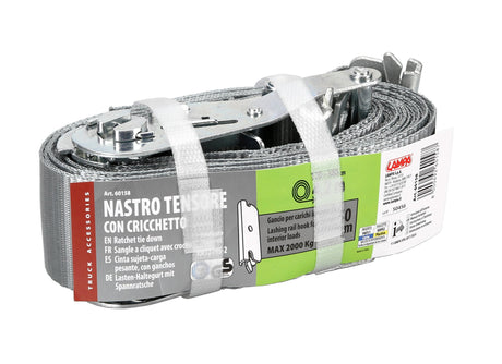 Lampa Nastro tensore con cricchetto - Gancio per carichi interni - 1,2+3 m 60158