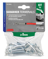Lampa Set 10 terminali di chiusura con moschettone per corde -  8 mm 60254