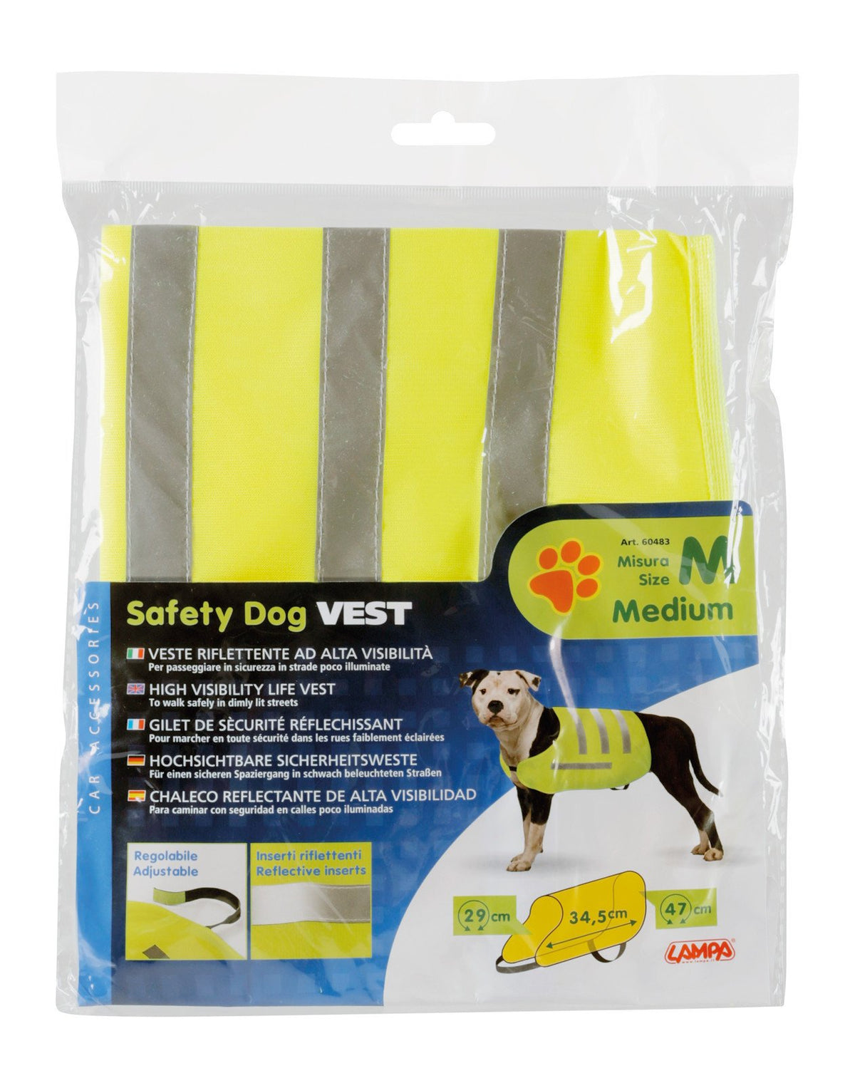 Lampa Dog Safety vest, veste riflettente ad alta visibilità - M 60483