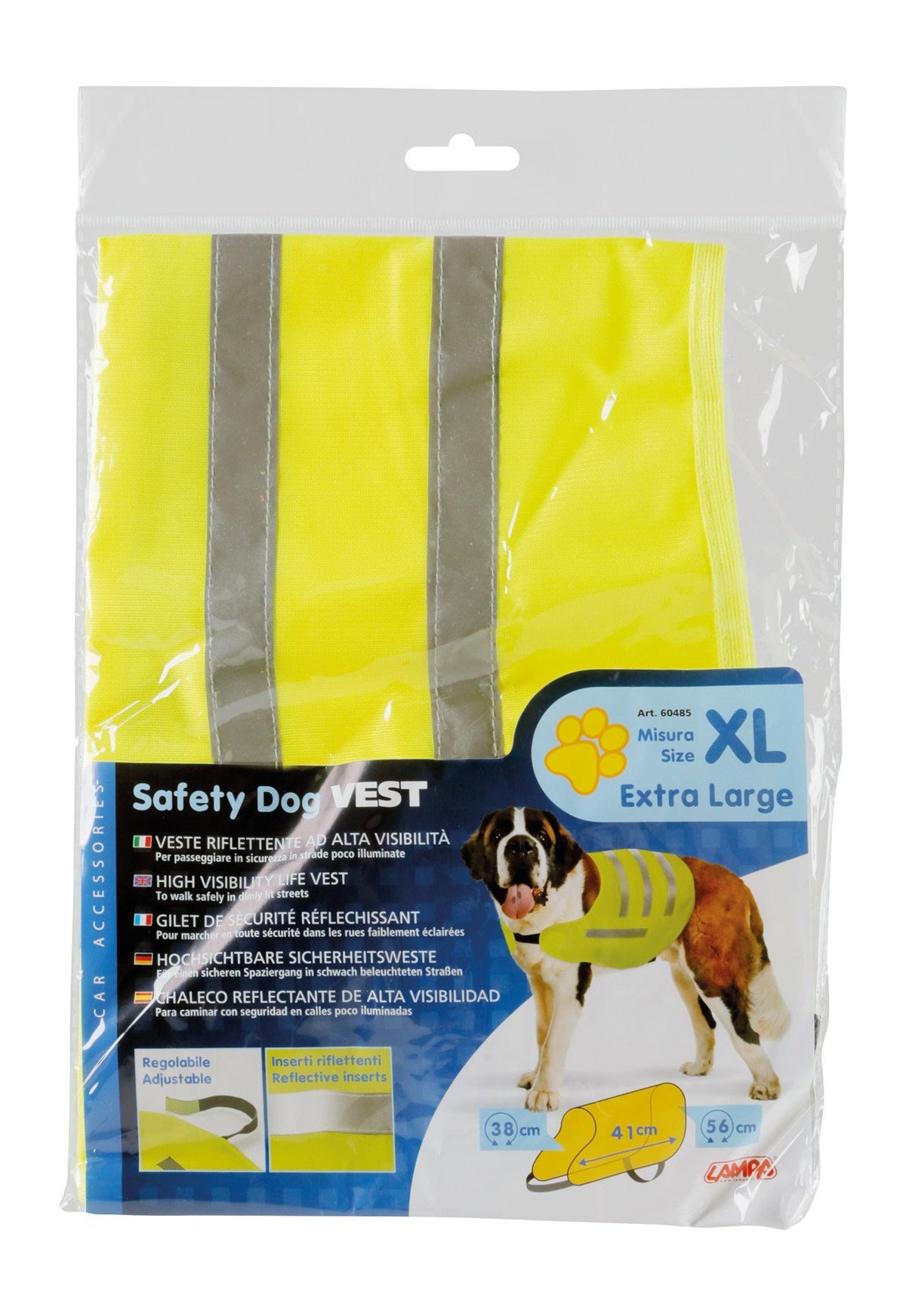 Lampa Dog Safety vest, veste riflettente ad alta visibilità - XL 60485