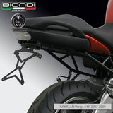 Biondi Portatarga Moto Regolabile Acciaio Nero Kawasaki Versys 649 2007-2009