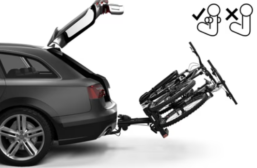 Portabicicletas Thule Easyfold Xt Fix4Bike para 2 bicicletas con bola de remolque de 13 pines