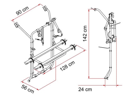 Fiamma Portabicicletas Furgoneta y furgoneta VW T5 Negro 02094-17A 02094-17A 