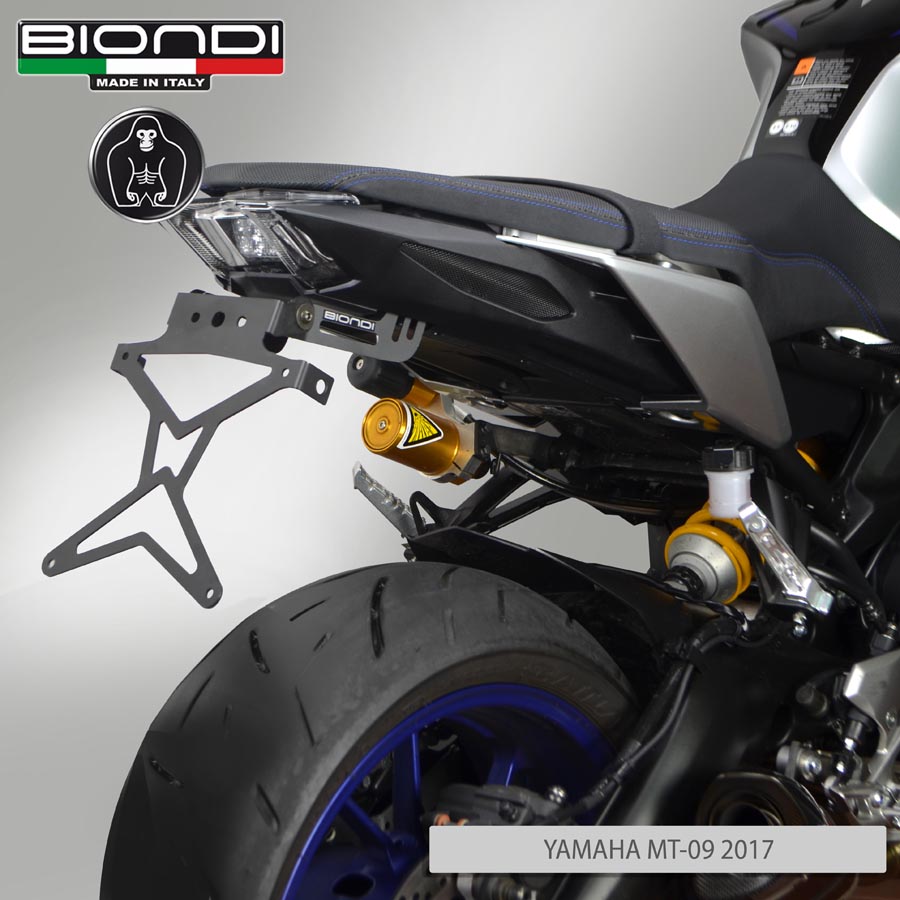 Biondi Portatarga Regolabile Acciaio Nero Yamaha MT-09 2017-2020