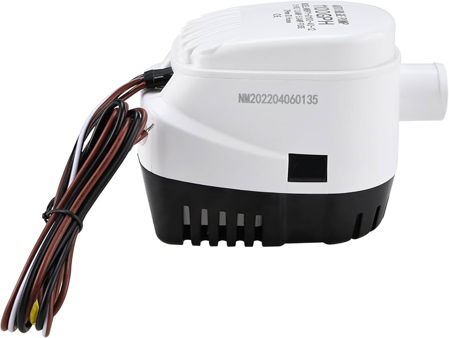 Pompa di Sentina Automatica, 12V Barca Pompa di Sentina con Galleggiante, 750GPH - AmerigoStore