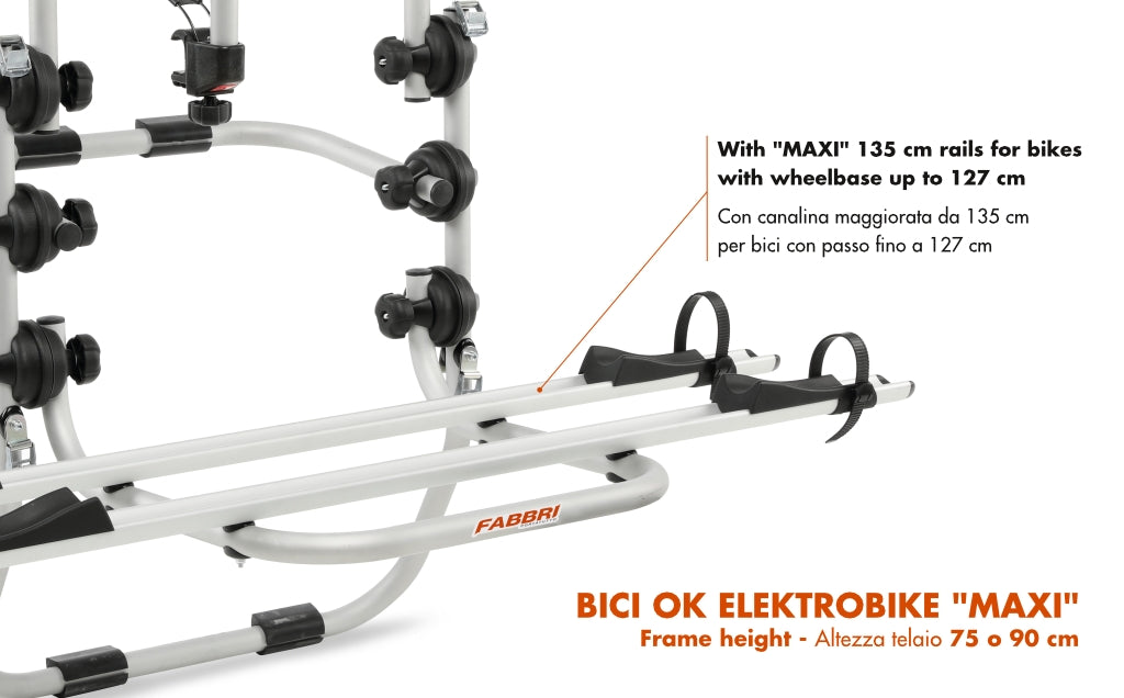 Fabbri BICI OK ELEKTROBIKE - Portabicicletas eléctrico para coche (2 bicicletas eléctricas) 6201812