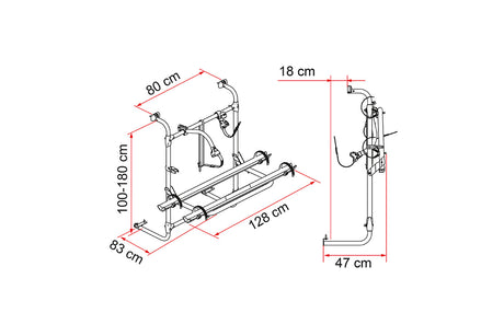 Carry-Bike Caravan Universal Fiamma 02093A76A Bike Rack
