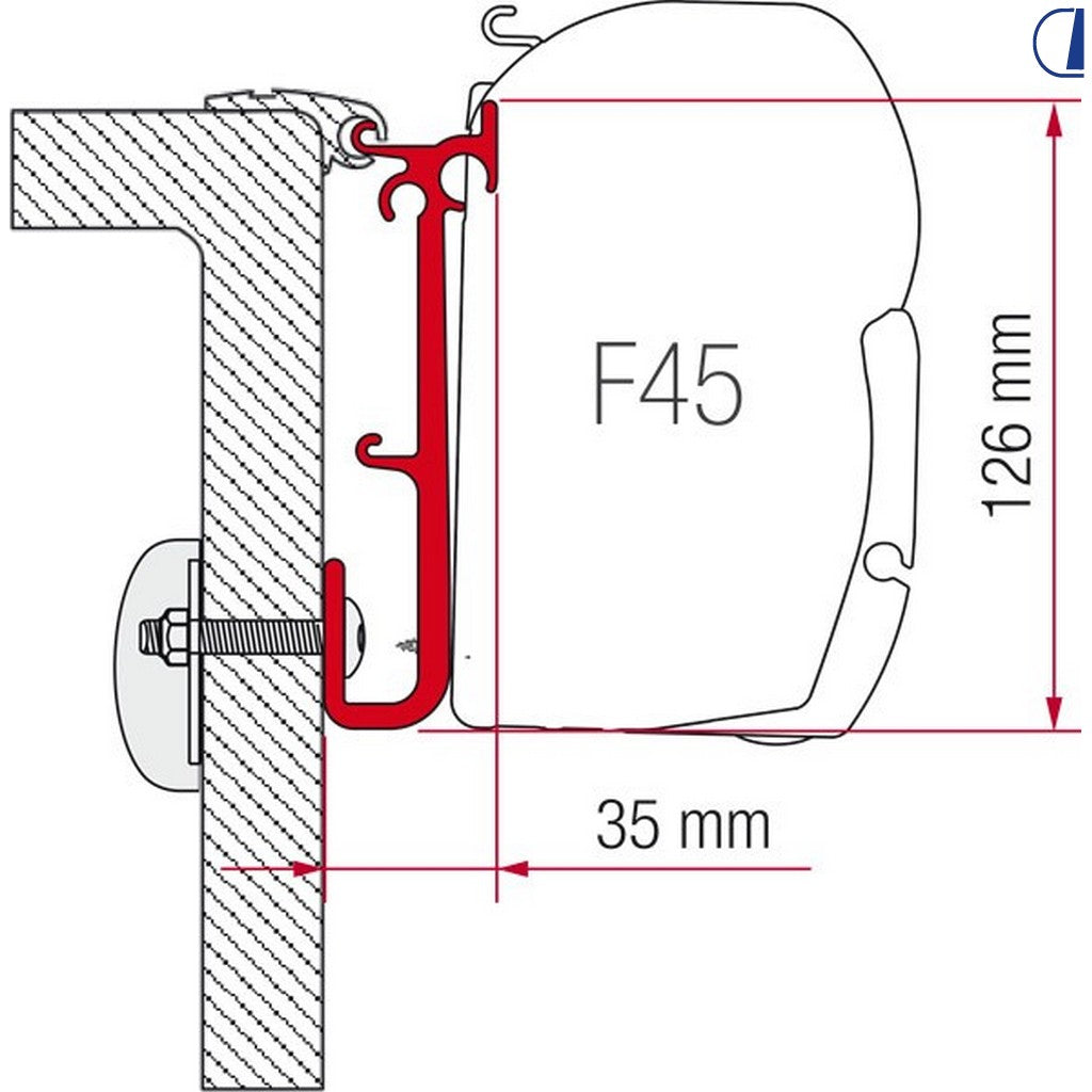 Fiamma Kit Caravan - Adattatore Veranda F45 S / F45 TI L / ZIP