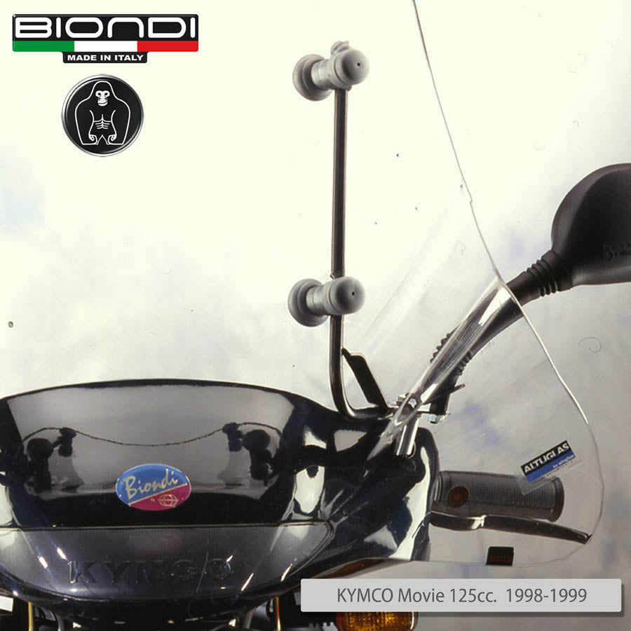 Biondi Windschutzscheiben-Halterungssatz für KYMCO Movie und Vivio 125 ccm.
