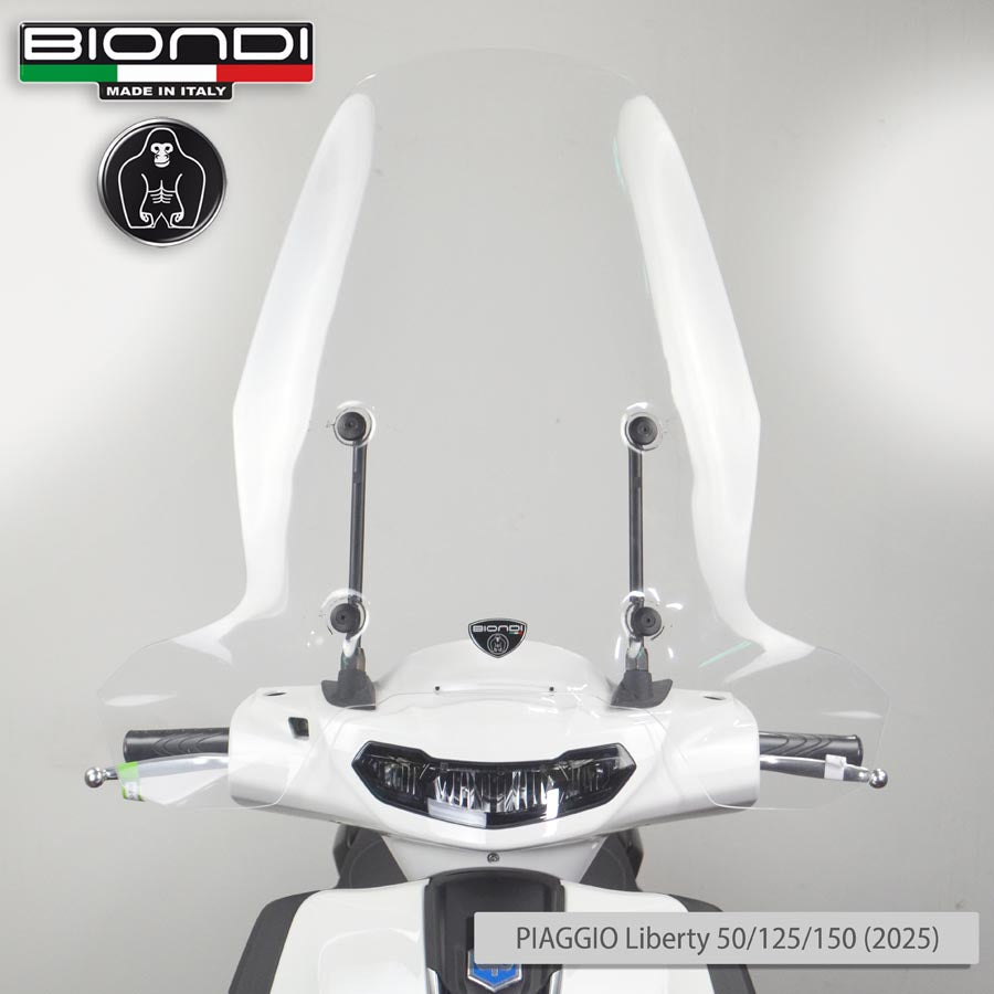 Biondi Parabrezza Linea Z + Kit Attacchi Piaggio Liberty 50/125/150 cc. 2025